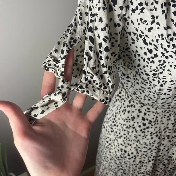 Seraphine Ava Maternity Wrap Dress White Black Polka Dot Dalmatian Print Size 2 - Picture 9 of 9